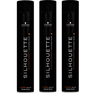 Schwarzkopf Silhouette, bardzo mocny lakier do włosów, wielopak, 3x750ml
