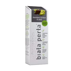 Biała Perła Bamboo Carbon & Aloe czarna pasta wybielająca do zębów 75ml