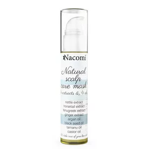 Nacomi Natural Scalp Care, naturalna maska do pielęgnacji skóry głowy - 4 oleje i 4 ekstrakty, 50ml