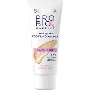 Soraya Probio Make-up, Prebiotyczny podkład kryjący, 01 jasny beż, 30ml