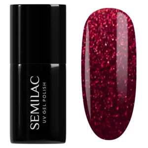 Semilac Winter Wonderland, lakier hybrydowy, 955 Holly Berry Red, 7ml