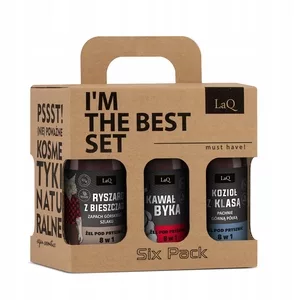 LaQ Czyściopak męski mini, czarny mat Ryszard/Byk/Kozioł z klasą/Zapach seksu i biznesu/Bad boy/Dzik, 6x100ml
