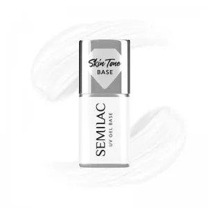 Semilac Skin Tone Cover Base, elastyczna baza hybrydowa 2w1, Coconut Cream, 7ml