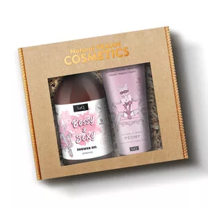 LaQ Piwonia Silver, zestaw, żel 500ml + balsam w tubie 200ml (wkładka)