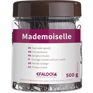 Efalock Mademoiselle, spinki do koka karbowane 65mm, 500g, złoty