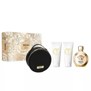 Versace Eros Pour Femme komplet upominkowy woda perfumowana 100ml, balsam do ciała 100ml, żel pod prysznic 100ml, kosmetyczka dla kobiet