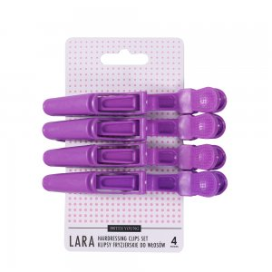 Sister Young Lara klipsy fryzjerskie do włosów Violet 4szt