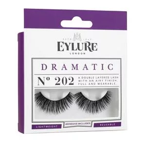 Eylure Dramatic, sztuczne rzęsy z klejem, efekt teatralny, nr 202