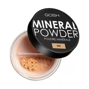 Gosh Mineral Powder, puder mineralny do twarzy, sypki, 008 Tan, 8g