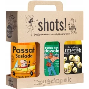 LaQ Shots!, czyściopak męski, Passat sąsiada/Będzie pan zadowolony/Szczęśliwy numerek, 3x500ml