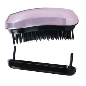 Inter Vion Brush & Go kompaktowa szczotka do włosów z nakładką Metaliczny Róż