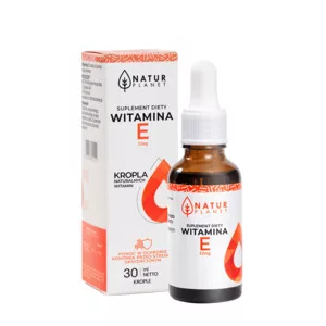 NaturPlanet, Witamina E krople 30ml Witamina E 12 mg/5kropli 900 kropli - 180 dawek