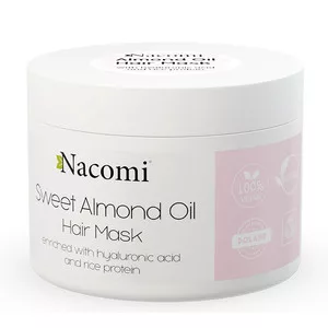Nacomi, maska do włosów z olejem ze słodkich migdałów, kwasem hialuronowym i proteinami ryżu, 200ml