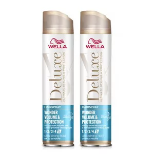 Wella Deluxe Wonder Volume & Protection, ultra mocny lakier do włosów na objętość, dwupak, 2x250ml