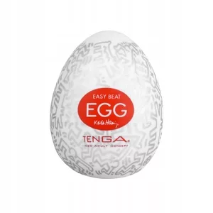 Tenga Easy Beat Egg Keith Haring Party jednorazowy masturbator w kształcie jajka