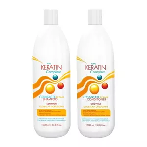 CeCe Total Keratin Complex Complete Repair, zestaw XL do odbudowy włosów zniszczonych, szampon + odżywka, 2x1000ml