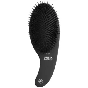 Olivia Garden Expert Care Curve, szczotka do rozczesywania, Boar&Nylon Bristles Matt Black