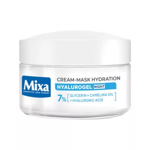Mixa Hyalurogel, nawilżający krem-maska na noc, 50ml