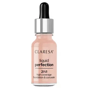 Claresa, 2W1 KOREKTOR I PODKŁAD KRYJĄCY LIQUID PERFECTION 104 NUDE 18g