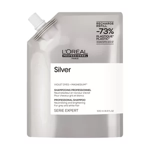 Loreal Professionnel Silver, szampon do włosów siwych, refill, 500ml