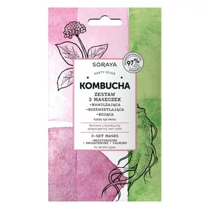 Soraya Kombucha, zestaw trzech maseczek, 3x8ml