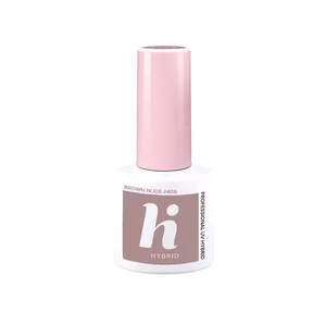 hi hybrid, lakier hybrydowy, 5ml, #409 Brown Nude