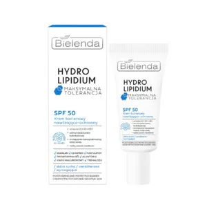 Bielenda Hydro Lipidium Maksymalna Tolerancja, krem barierowy SPF50 nawilżająco-ochronny, 30ml
