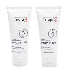 Ziaja Med Kuracja Ultranawilżająca Mocznik, zestaw do pielęgnacji dłoni i stóp, 2x100ml