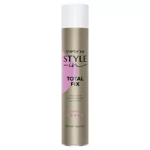 Inebrya Style-In Total Fix, lakier do włosów, ekstra mocny, 500ml