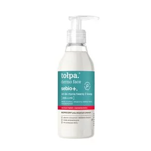 Tołpa Dermo Face Sebio+, żel do mycia twarzy 2 kwasy [AHA + LHA], 195ml