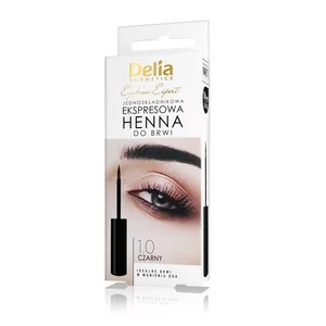 Delia Eyebrow Expert jednoskładnikowa ekspresowa henna do brwi 1.0 Czarny 6ml