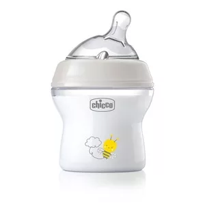 Chicco NaturalFeeling butelka plastikowa ze smoczkiem silikonowym przepływ wolny dla dzieci 0m+ 150ml