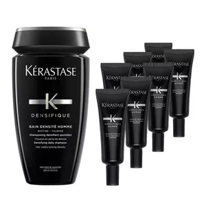 Kerastase Densifique, męski zestaw zagęszczający włosy, 250ml + 7x6ml