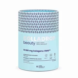 Aura Herbals Colladrop Beauty kolagen morski Hmg™ 10000 mg saszetki mojito na skórę włosy i paznokcie 30 sztuk