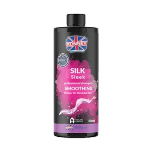 Ronney Professional Shampoo Smoothing Silk Sleek, Szampon wygładzający do włosów cienkich i matowych 1000ml