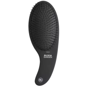 Olivia Garden Expert Care Curve, szczotka do rozczesywania włosów, Nylon Bristles Matt Black