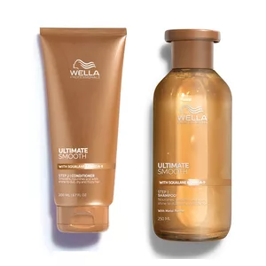 Wella Ultimate Smooth, zestaw wygładzający włosy, szampon + odżywka, 250ml + 200ml
