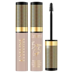 Eveline Brow & Go!, maskara do brwi z zagęszczającymi włókienkami 05 taupe, 6ml