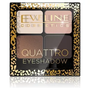 Eveline Quattro, paleta 4 cieni do powiek, 09
