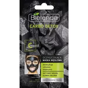 Bielenda Carbo Detox Oczyszczająca Maska Węglowa Do Cery Mieszanej i Tłustej, 8g