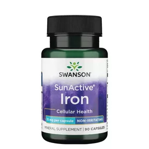 Swanson, Sun Active - żelazo, 90 kapsułek