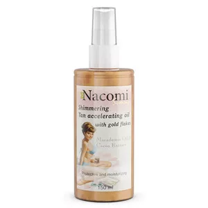 Nacomi, olejek ze złotymi drobinkami, przyspieszający opalanie, 150ml