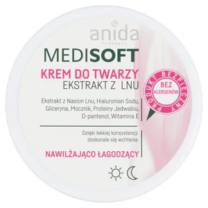 Anida Medisoft nawilżająco-łagodzący krem do twarzy ekstrakt z lnu 100ml