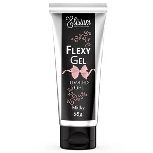 Elisium, żel do przedłużania paznokci Flexygel Milky, 65 g