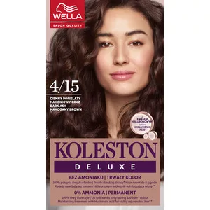 Wella Koleston Deluxe, farba do włosów, Ciemny Popielaty Mahoniowy Brąz, 4/15, 100ml