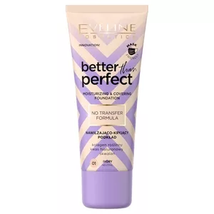 Eveline Better Than Perfect, nawilżająco-kryjący podkład z formułą no transfer, 01 ivory, 30ml