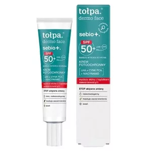 Tołpa Dermo Face Sebio+ SPF 50+, krem fotoochronny do twarzy do skóry trądzikowej, 40ml