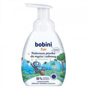Bobini Fun kolorowa pianka do mycia i zabawy dla dzieci Niebieska 300ml