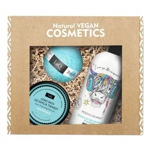 LaQ Music, zestaw, żel Krowa 300ml + mus do mycia twarzy nawilżający 40g + kula marakuja 120g (sianko)