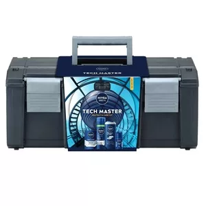 Nivea Men Tech Master zestaw żel pod prysznic 3w1 250ml + ochronna pianka do golenia 200ml + nawilżający balsam po goleniu 100ml + antyperspirant roll-on 50ml (M)